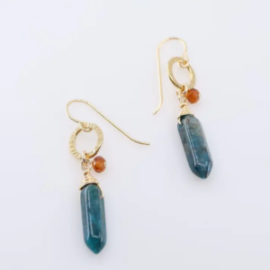J. Mills Studio Apatite Gemstone Point Earrings