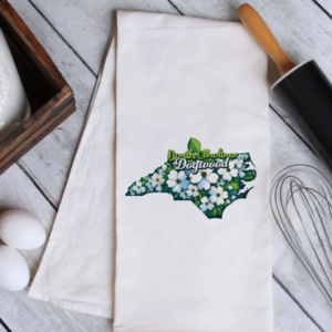 House of Rodan NC State Flower Dogwood Tea Towel