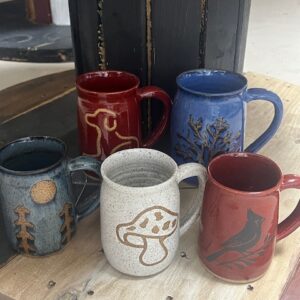 Sawdust and Clay Artisan Nature Mugs